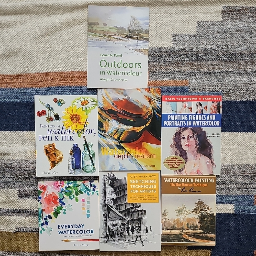 Watercolor Painting Book Collection (including rare and oop)